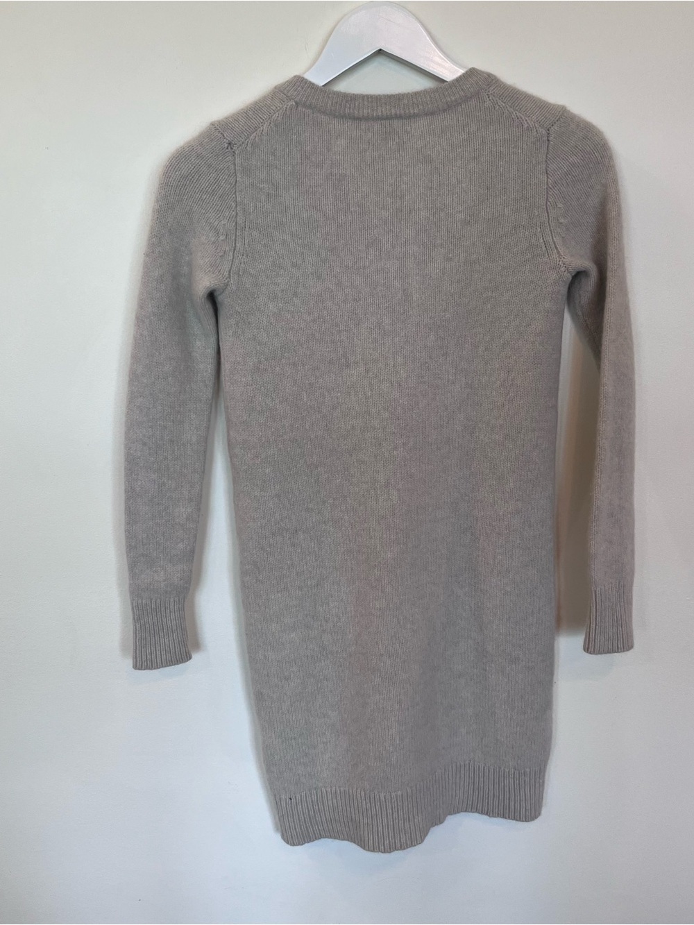 Madewell Oatmeal Lace up Merino Wool Sweater Dress Womens size XXS Beige - Picture 5 of 6